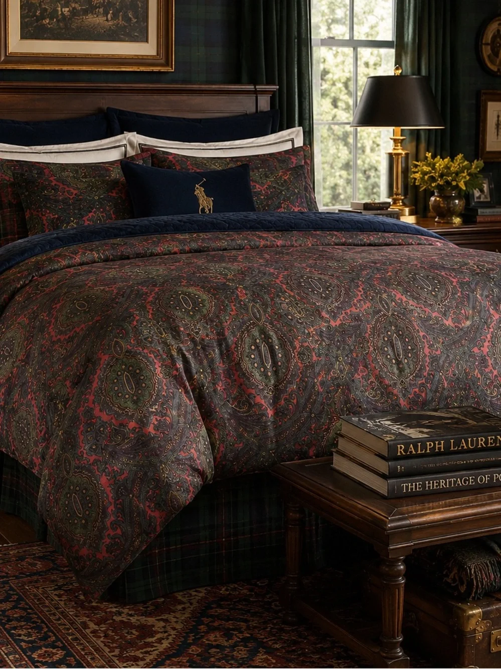 Vintage Ralph Lauren Paisley King Duvet Made in France Rare